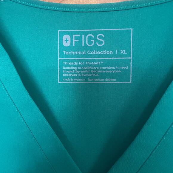 Figs Technical Collection V-Neck Scrub Top Sz XL - Picture 2 of 4